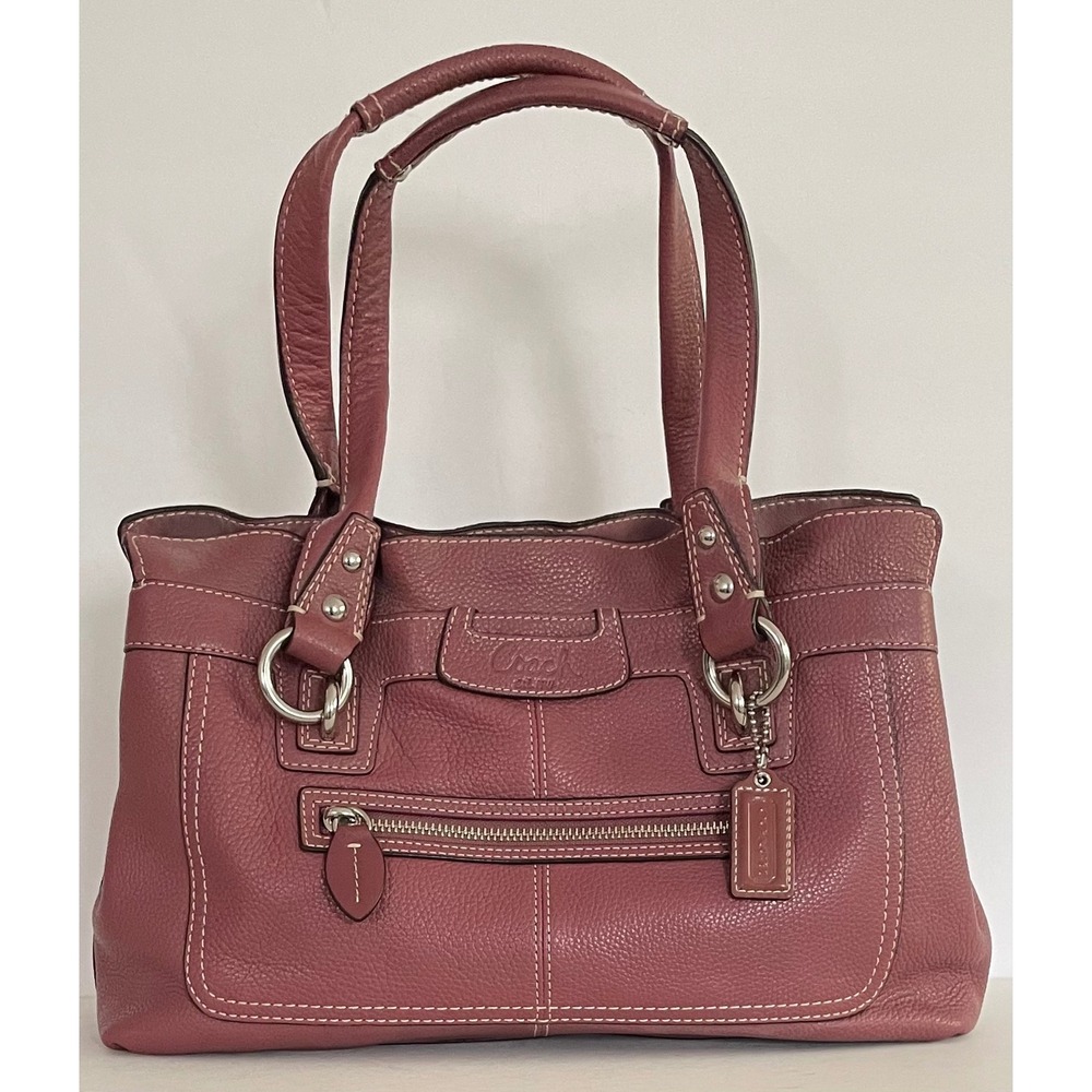 Vtg Coach Penelope Pink Pebbled Leather Shoulder Bag F14686 Romantic Cottage Y2K